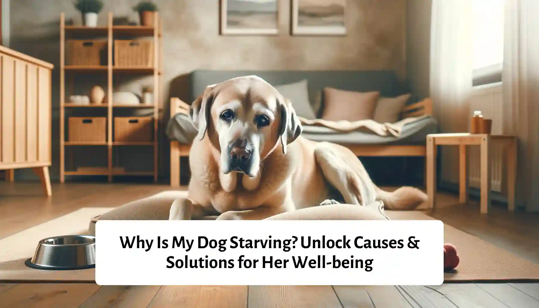 Dog Not Eating, Sitting on Bed - Pet Health and Eating Habits