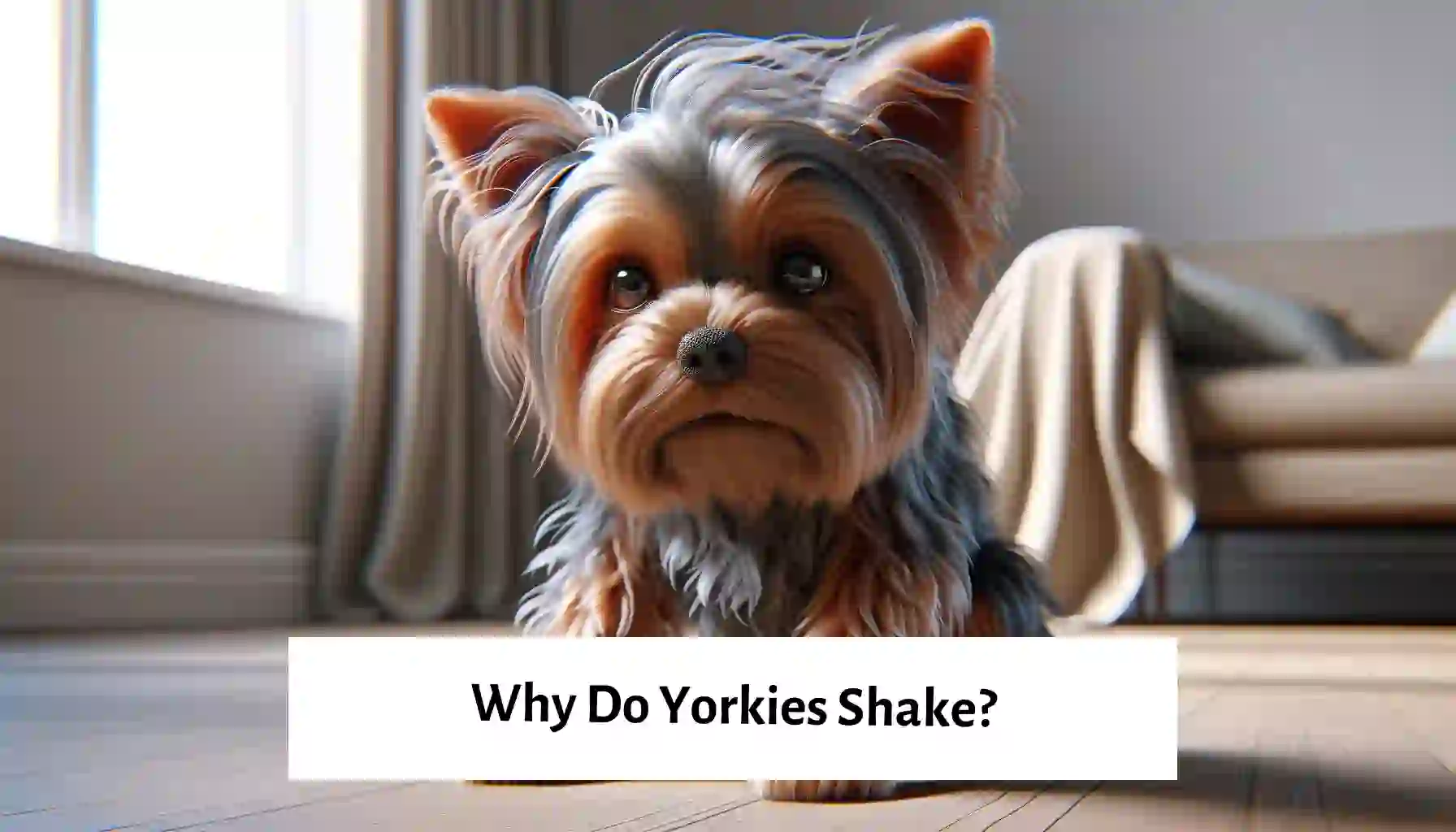 Yorkshire Terrier (Yorkie) displaying signs of discomfort and shaking, potentially indicating health concerns